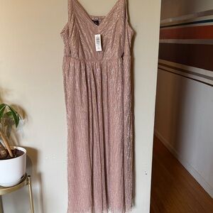 Torrid Shimmering Pink Midi Dress